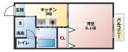 Studio Flat Bloomの間取り画像