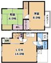 大津市際川2丁目貸家の間取り画像