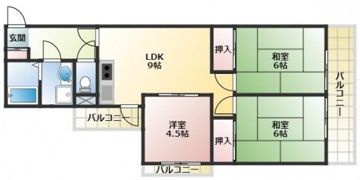 楠マンションBの間取り画像