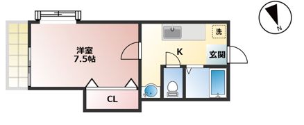 オ・ソレイユBの間取り画像
