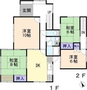 名東区神里貸家の間取り画像