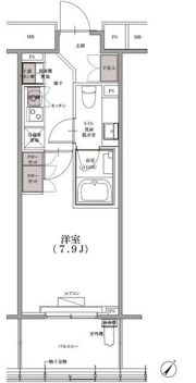 SKナインティ門前仲町の間取り画像