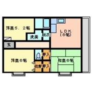 潮彩マンション西棟の間取り画像