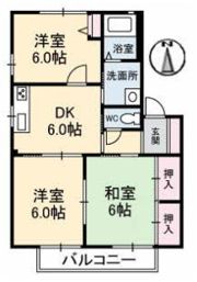 ディアス山手 B棟の間取り画像