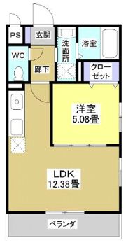 ゼフィールの間取り画像