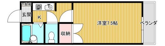 ロッソ祇園Aの間取り画像