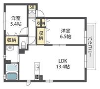スクエアコート長尾C棟の間取り画像