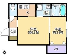 クレオ春日町の間取り画像
