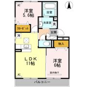 ウエスト ヴィレッジⅠの間取り画像