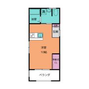 西条町コーポの間取り画像