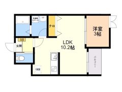 Brooklyn 箱崎 LASPACIO 1の間取り画像