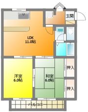 グリーンハート1の間取り画像