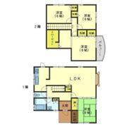 婦中町蛍川貸家（中野邸）の間取り画像