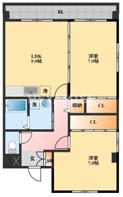 ニューリーブマンションの間取り画像