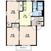 ディアス柏王 Bの間取り画像