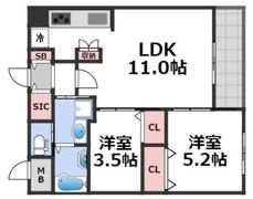 サンブライト今里の間取り画像