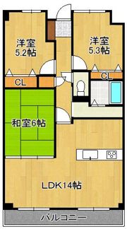 ペルル湯川新町壱番館 304号の間取り画像