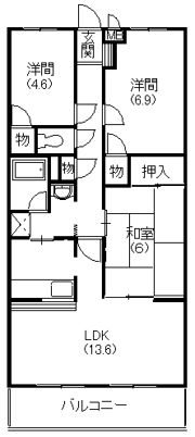 リヴェールセントラルハイツの間取り画像