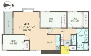 フジビューハイツ菊名 壱番館の間取り画像