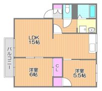 サンサリーレ藤崎A棟の間取り画像