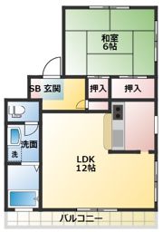 AKテラスの間取り画像