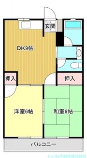 プレジールⅠ・Ⅱの間取り画像
