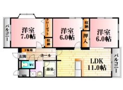 ベルコートⅠの間取り画像
