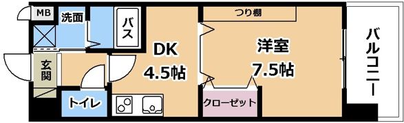 ヴェルジュ南草津Ⅱの間取り画像