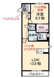 クローバー白島の間取り画像