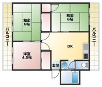 古賀アパートの間取り画像
