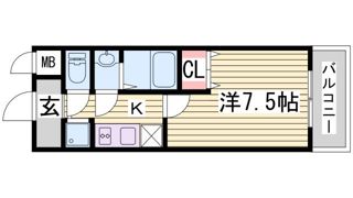 KDXレジデンス三宮の間取り画像