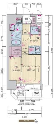 プレサンスNAGOYA覚王山の間取り画像
