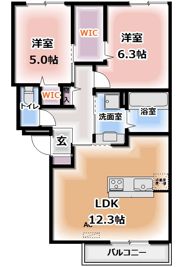 グランシャリオ藤の間取り画像