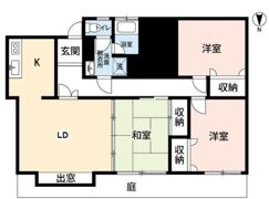杉並区松庵一丁目戸建の間取り画像