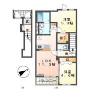 仮）新宮町夜臼1丁目新築アパートの間取り画像
