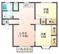ファミール中川Bの間取り画像