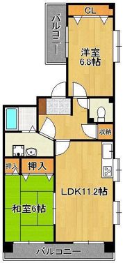 ガーデンパレスやひろIの間取り画像