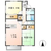 フォーブル神谷Bの間取り画像