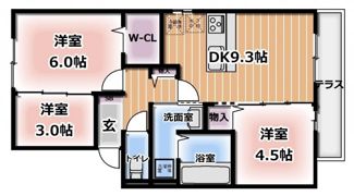 グランドゥール畷の間取り画像