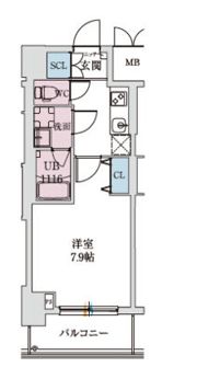 スプランディッド上本町WESTの間取り画像