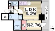 アドバンス三宮ラシュレの間取り画像