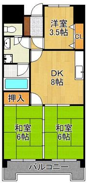 クレベール皇后崎の間取り画像