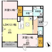 D-room中筋Ⅰの間取り画像