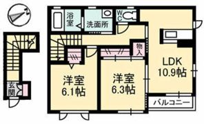 プロヌーブ西本浦 A棟の間取り画像