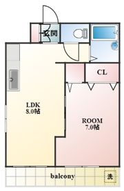 宇佐見マンションの間取り画像