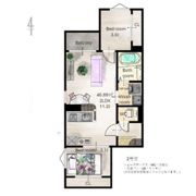 REGALEST三百人町の間取り画像