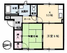 ケイエム段原南の間取り画像