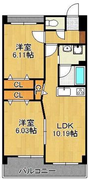 ピュアライフ砂津ビルの間取り画像