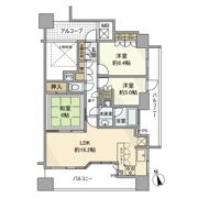 ライオンズステージ立川ラフィナタワーの間取り画像