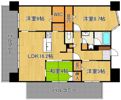 グランドパレス黒崎マークスタワー 1207号室の間取り画像
